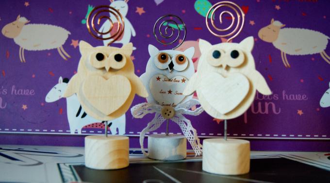 Färdiga produkter gjorda av plywood - hållare för bilden "Owl"
