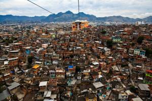 Funktioner i byggandet av hus i Brasilien. favela