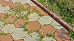 Enkla sätt att bli av med det långa gräset på trädgårdsgången mellan plattorna: effekten av en dag
