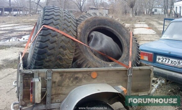  Hämta tunga däck trailer en kan rulla den över hela linjen.