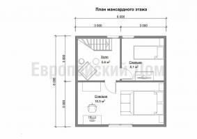 Hus 6x6 med tre rymliga sovrum