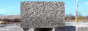 Oberoende produktion av trä-betongblock. Material och proportioner.