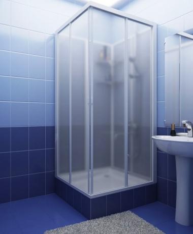 Betongfundament duschkabin bör vara väl vattentät.